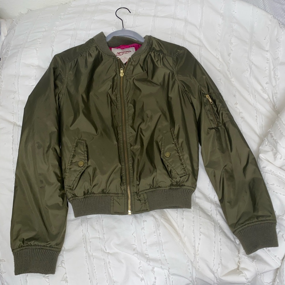 military green bomber jacket
